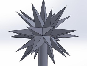 another moravian star tree topper decor 3d print model - Mito3D