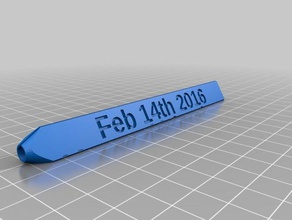 carolyn de san valentín la pluma oficina personalizado 3d print model - Mito3D