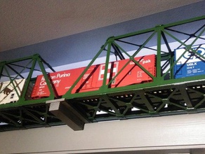 truss bridge deck hobby 148 bachmann Modell-Eisenbahn Modelleisenbahnen skalieren plasticville 3d print model - Mito3D