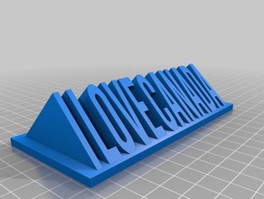 love canada sign desktop 3d printing 3d print model - Mito3D