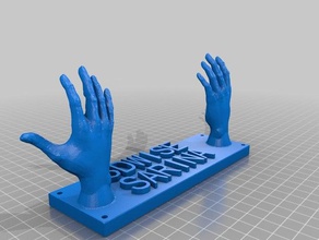 meine angepasste helfende Hände coat rack Stahl verstärkt Dekor 3d print model - Mito3D