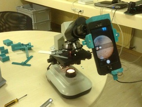 adaptateur smartphone verser microscope 3d l'impression 3d print model - Mito3D