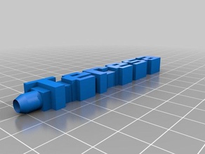 il mio personalizzato retrò font di word penna arte 3d print model - Mito3D