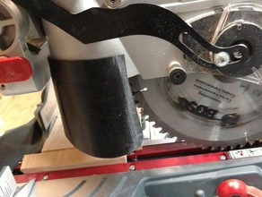 bosch sierra ingletadora compuesta de polvo puerto extensor la máquina herramientas polvo-colector 3d print model - Mito3D