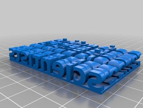 rocket scientists stereo text sculptures customized 3d print model - Mito3D
