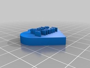 sf coração personalizado 3d print model - Mito3D