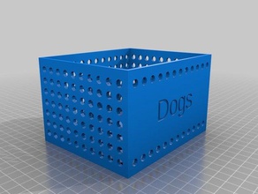 dog med crate label containers customized 3d print model - Mito3D