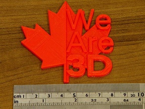 maple leaf logo 3d ediyoruz işaretler logoları 3d print model - Mito3D
