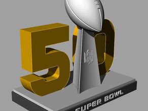 superbowl 50 stand, vince lombardi trophy sport all'aperto calcio nfl sb50 super bowl superbowl50 3d print model - Mito3D