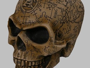 alchemy gothic&trade omega skull durchsucht Replikate 3d print model - Mito3D