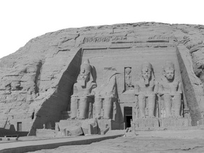 lithophane abu simbel tempio detail13x13x02cm gli edifici le strutture egitto 3d print model - Mito3D
