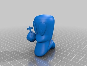 worms holy handgrenade creatures blender games 3d print model - Mito3D