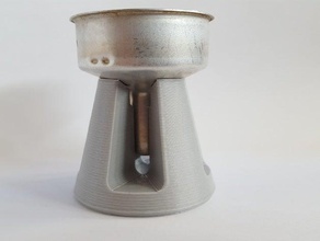 bialetti moka, café de pie cocina comedor embudo el italiano lavazza 3d print model - Mito3D