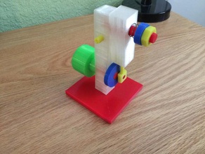 ar modelo do motor mecânico brinquedos midel único de pistão, 3d print model - Mito3D