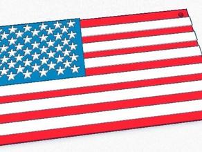 Amerikan bayrağı Anahtarlık 3d print model - Mito3D