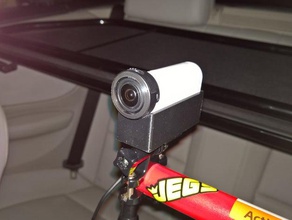 sony action cam holder gopro mount automotive headrest 3d print model - Mito3D