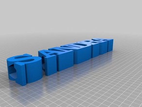 sandra i segni loghi personalizzato 3d print model - Mito3D
