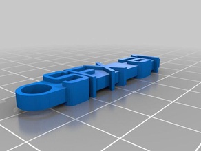 my cukeyfob sfx roomstomized message keychain organization customized 3d print model - Mito3D