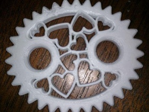 elliptical gear hearts math ellipse fidget toy gears set heart valentines day gifts 3d print model - Mito3D