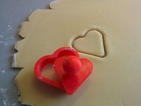 valentines day heart shaped cookie cutter Küche Essen 3d print model - Mito3D