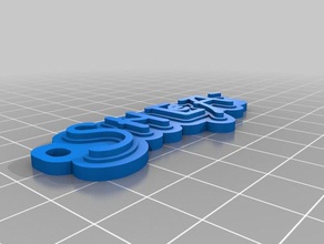 shea my customized multiline tag keychain keychains 3d print model - Mito3D