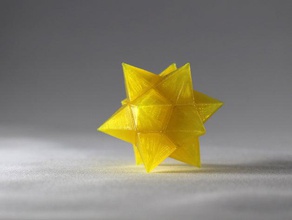 small stellated dodecahedron math art polyhedra polyhedron stellation 3d print model - Mito3D