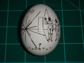 pioneiro nave placa 2d a arte ovo-bot eggbot nasa ciência espacial svg 3d print model - Mito3D