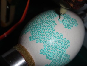 eggbot peano-gosper courbe 2 d art œuf de pâques egg-bot inkscape mathématiques 3d print model - Mito3D