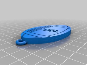 sf giants football keychain keychains 3d print model - Mito3D