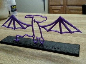 artists toytoy-like-think sams dragon stick figure updated 3d print model - Mito3D
