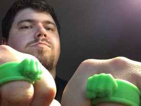 hulk anéis quadrinhos os punhos divertido marvel nerd armas 3d print model - Mito3D