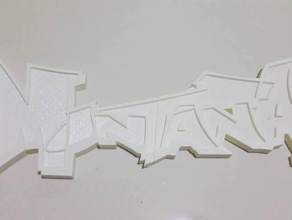montana logotipo 3d impresión 3d print model - Mito3D