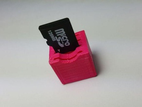 mini 4 slot micro sd card holder hobby 3d print model - Mito3D