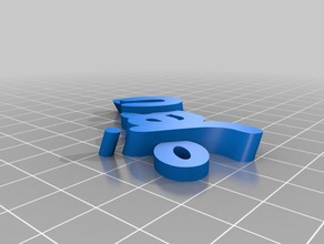 özelleştirilmiş iamburnys benim isim Anahtarlık keyfob v2text 3d print model - Mito3D