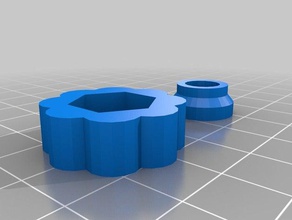thumbwheel foot cap m8 screw parts 3d print model - Mito3D