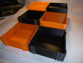 modular box 90x90x50-31 16 containers 3d print model - Mito3D