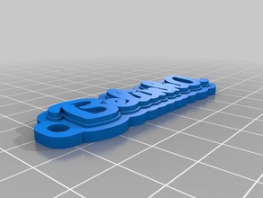 il mio personalizzato multiline tag portachiavi 3d print model - Mito3D