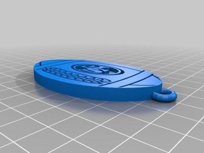 sf 49ers football keychain keychains 3d print model - Mito3D