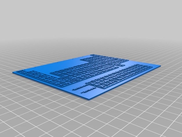 tavola periodica 3d stampa 3D print model - Mito3D