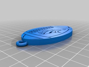 denver broncos Fußball-Schlüsselanhänger Schlüsselanhänger 3d print model - Mito3D