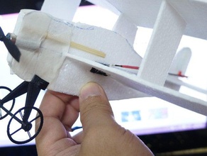 1 grama de pouso e super leve, micro rc avião período asa 20cm-30cm fixo veículos 3d print model - Mito3D
