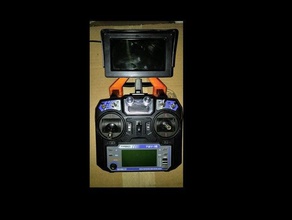 turnigy flysky tgy-i6 transmitter screen holder attachment rc vehicles fpv cam mount i6 video 3d print model - Mito3D