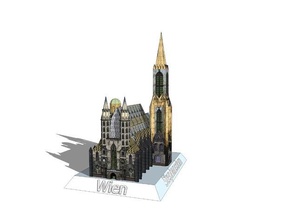stephansdom wien St Stephan Wien Gebäude Strukturen 3d print model - Mito3D