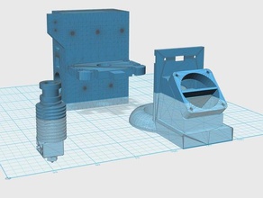 carriage bowden hot end fan 3d printer parts 3d print model - Mito3D