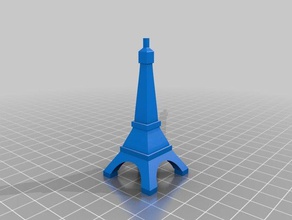 low-poly Eiffelturm Kunst 3d print model - Mito3D