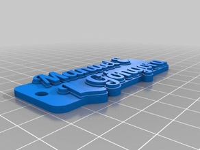 manuel g&oacutengora tag keychain keychains customized 3d print model - Mito3D