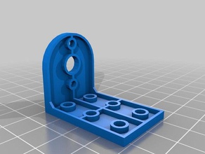 meccano motor mount hollow 17mm centres 7mm dia centre 3d printing 3d print model - Mito3D