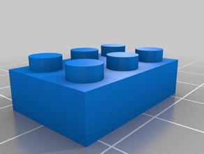 my customized brick 2x3 construction toys 3d print model - Mito3D