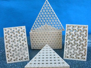 triangular box lid math art openscad 3d print model - Mito3D