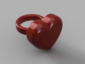 saint valentin coeur de l'anneau les anneaux bijoux cadeaux jour valentines 3d print model - Mito3D